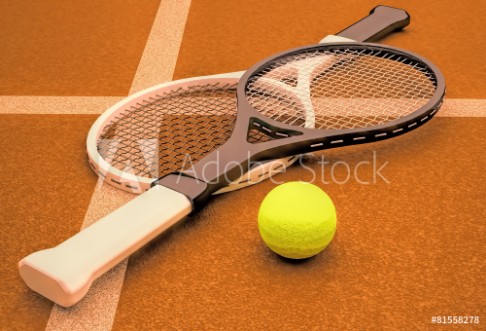 Picture of Tennis rackets sphere court game ground
